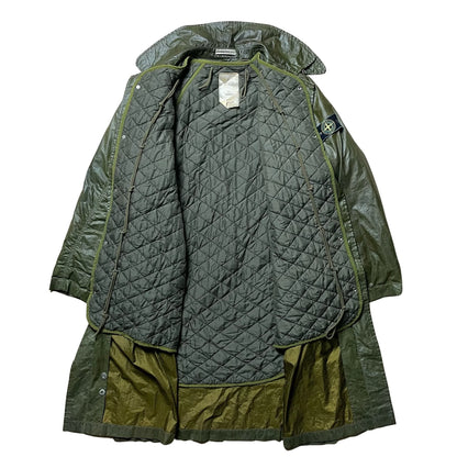 A/W 1988 Crocodile Green Dual Layer Ice Trench Coat