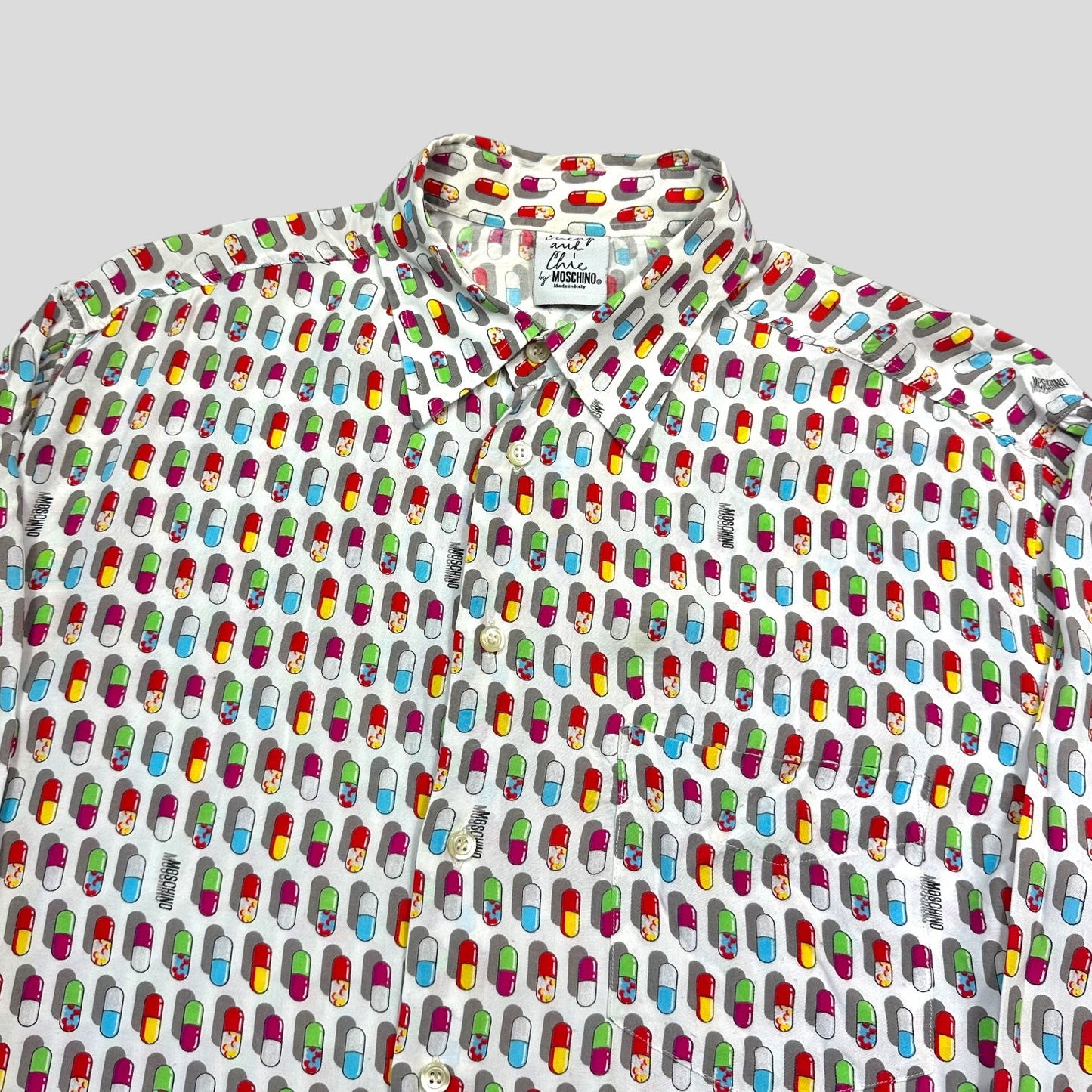 Moschino 1997 Cheap and Chic Pills Longsleeve Shirt - L | Default Title, Red