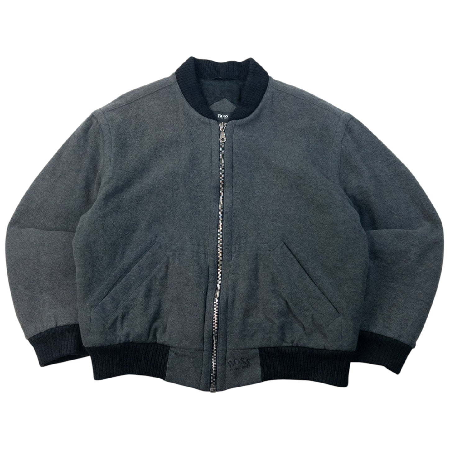 Vintage 90s Hugo Boss Cashmere Bomber Jacket Size L | Large, Multicoloured