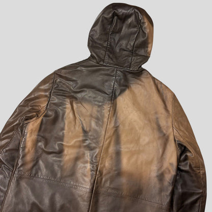 Prada Milano 1999 Runway Strap Detail Sunfade Trench Coat - IT54 | Default Title, Brown