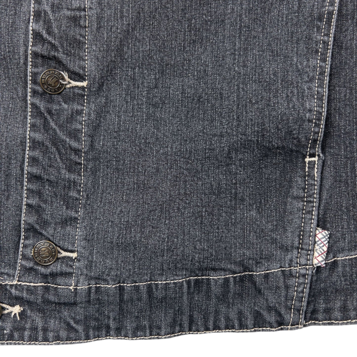 Vintage 2000s Burberry Button Up Denim Jacket Size M | Medium, Grey