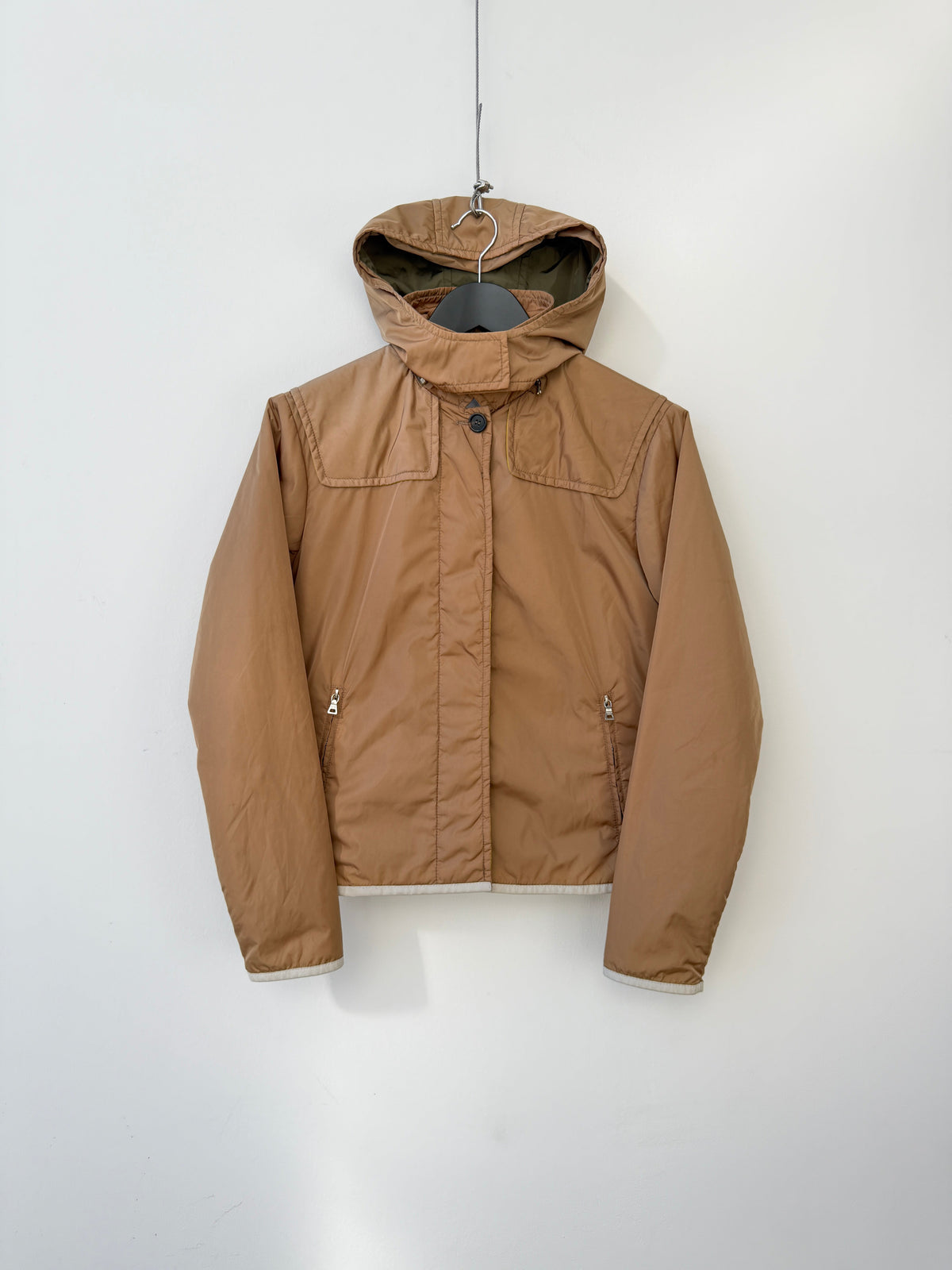 Prada Nylon Padded Jacket | Small, Brown