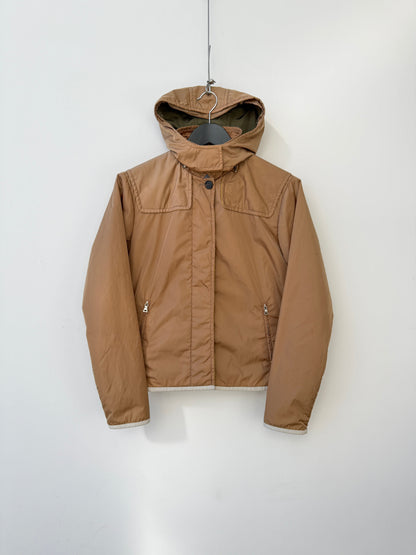 Prada Nylon Padded Jacket | Small, Brown