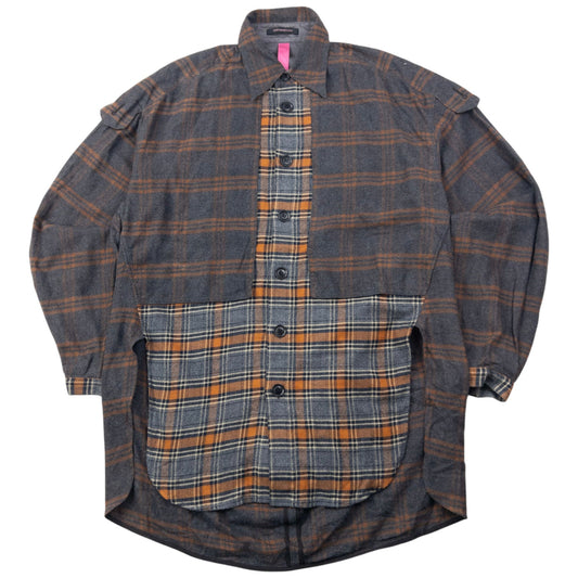 Vintage Yohji Yamamoto Pink Label Takeshi Kosaka Button Up Wool Shirt Size L