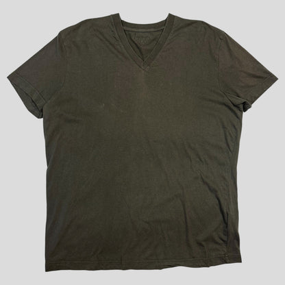 Prada Milano 2006 Triangle Double Logo V-neck T-shirt - M/L | Default Title, Multicoloured