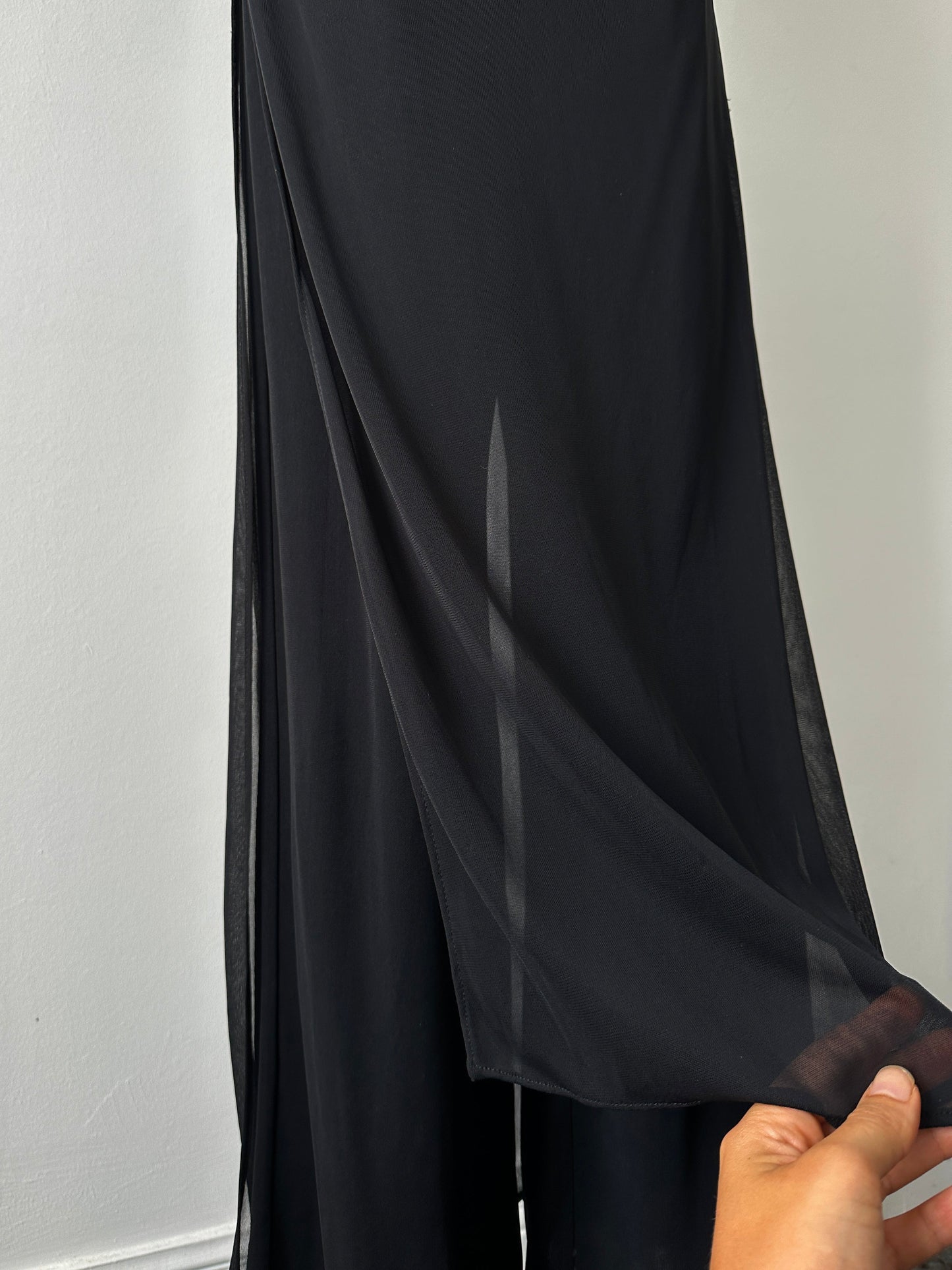 Vintage 1990s Sheer Overlay Jumpsuit - M