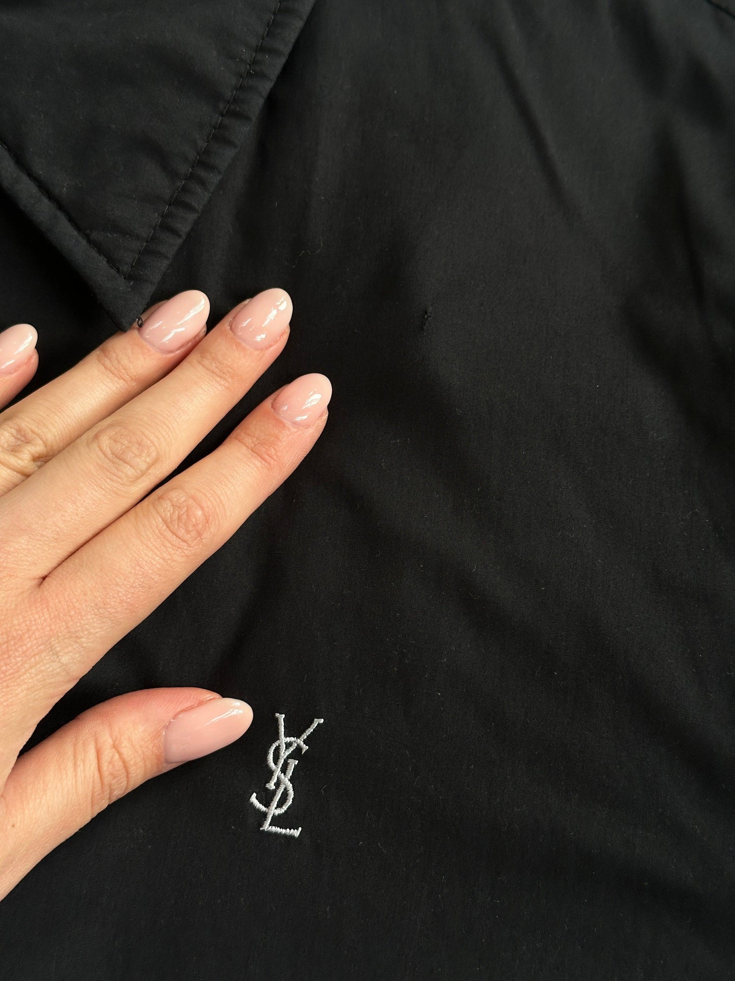 Yves Saint Laurent Cotton Logo Bomber Jacket - L/XL