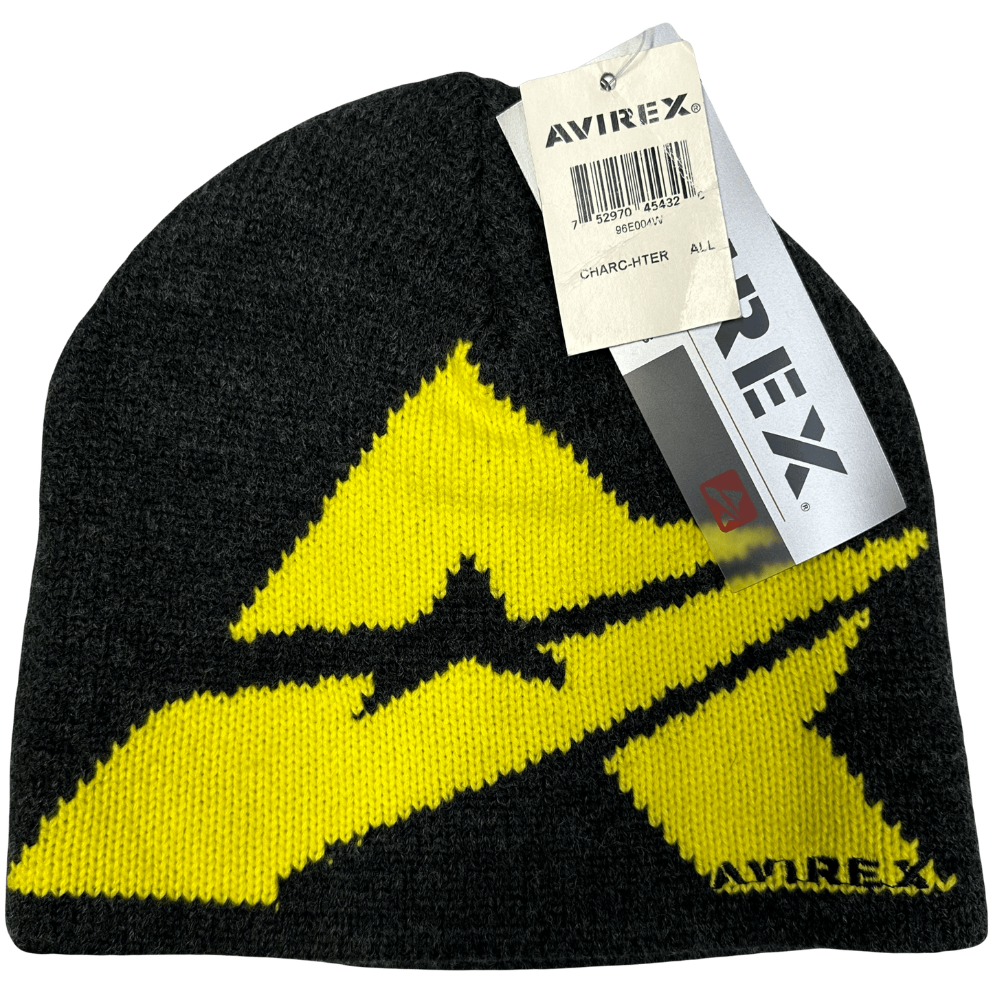 Avirex Big A Beanie In Grey & Yellow ( M/L ) - Known Source