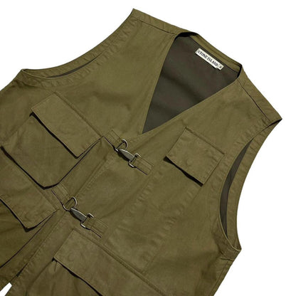 Stone Island Tela Stella Reflective Vest | Medium, Olive