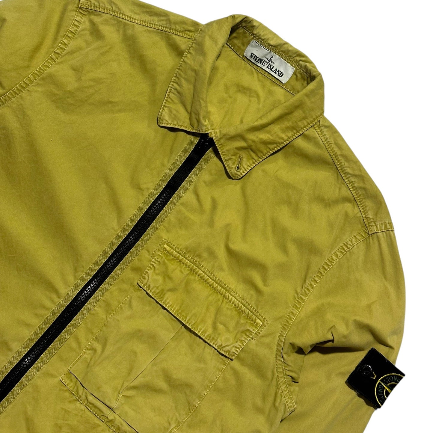 Stone Island Zip Up Canvas Overshirt