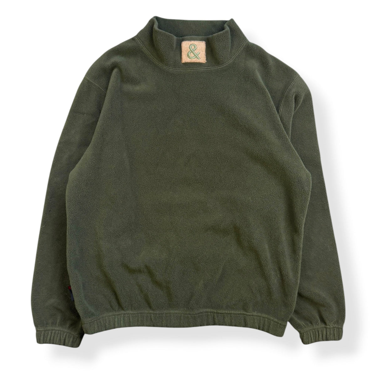2000's Dolce & Gabbana Mock Neck Fleece Sweatshirt (L) | Large, Green