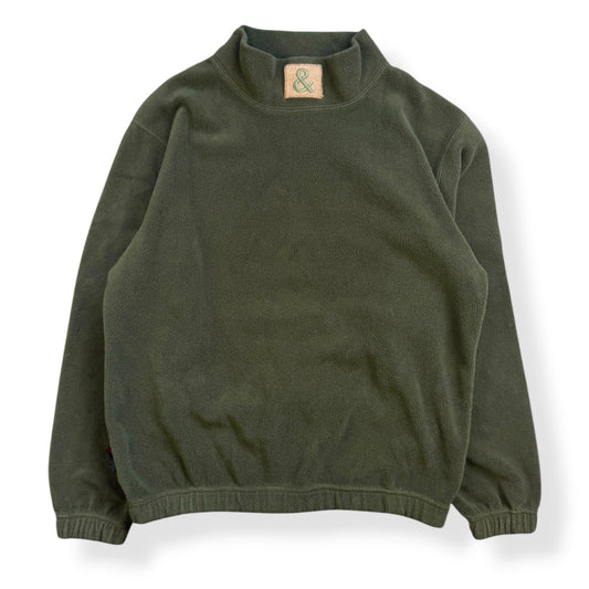 2000's Dolce & Gabbana Mock Neck Fleece Sweatshirt (L) | Large, Green