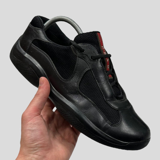 Prada Americas Cups Triple Black Leather - UK8.5/9