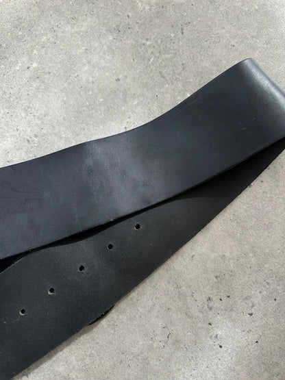 Vintage 1990s Chunky Leather Belt - W30-34”