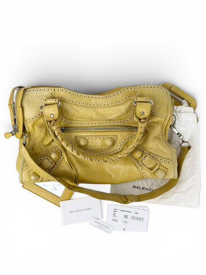 2010 Balenciaga Giant City Punching Hole 2Way Handbag | O/S, Silver