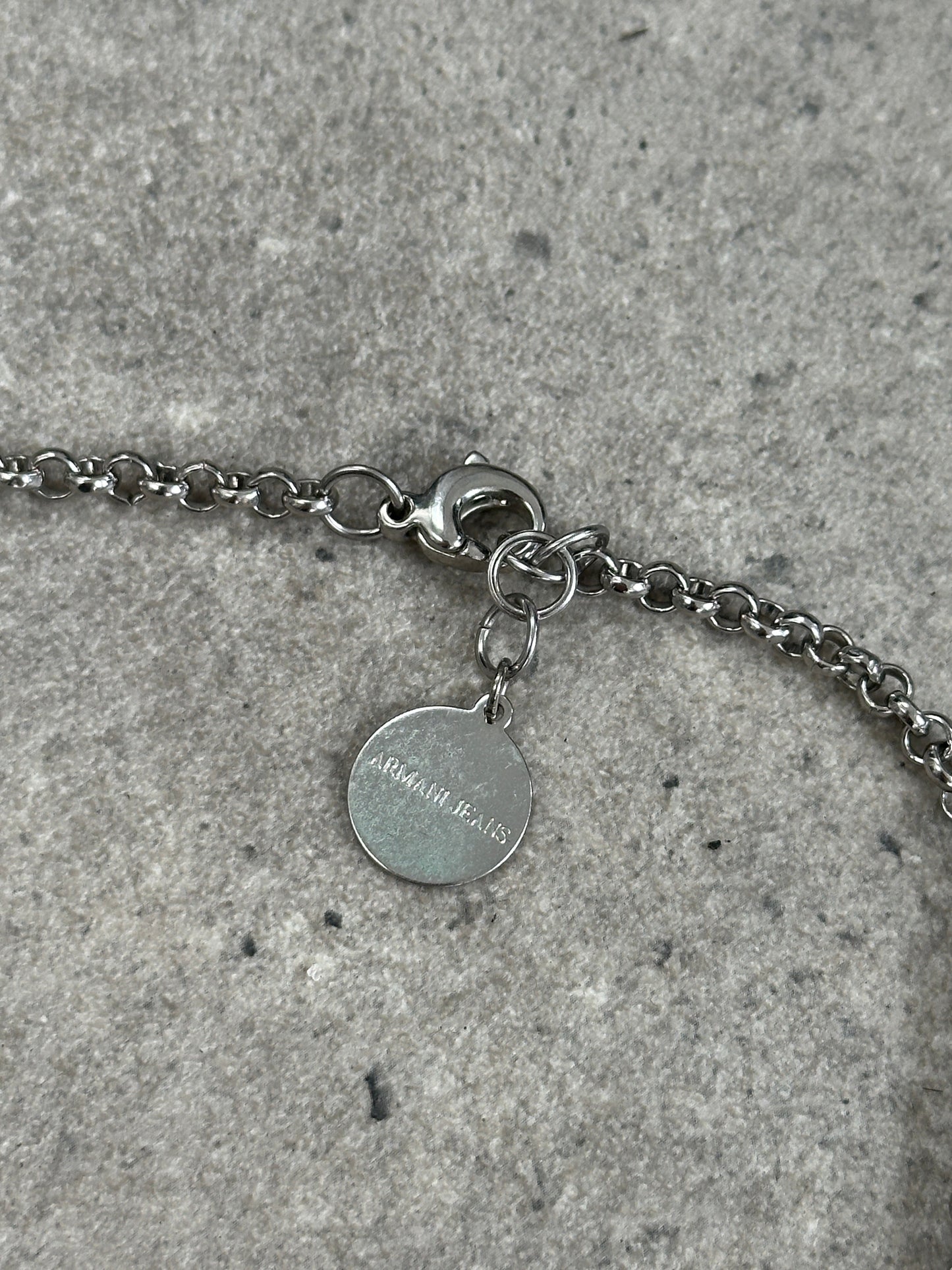 Armani Jeans 2000s Chain Link Logo Necklace