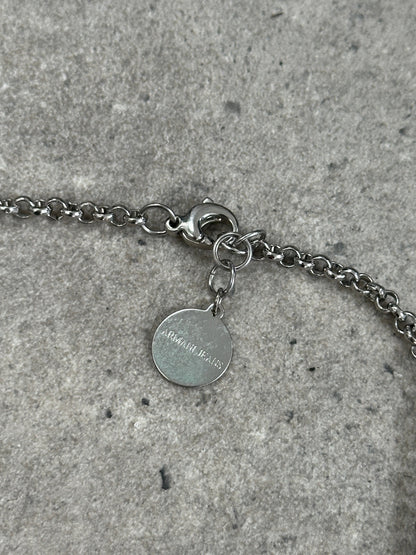 Armani Jeans 2000s Chain Link Logo Necklace