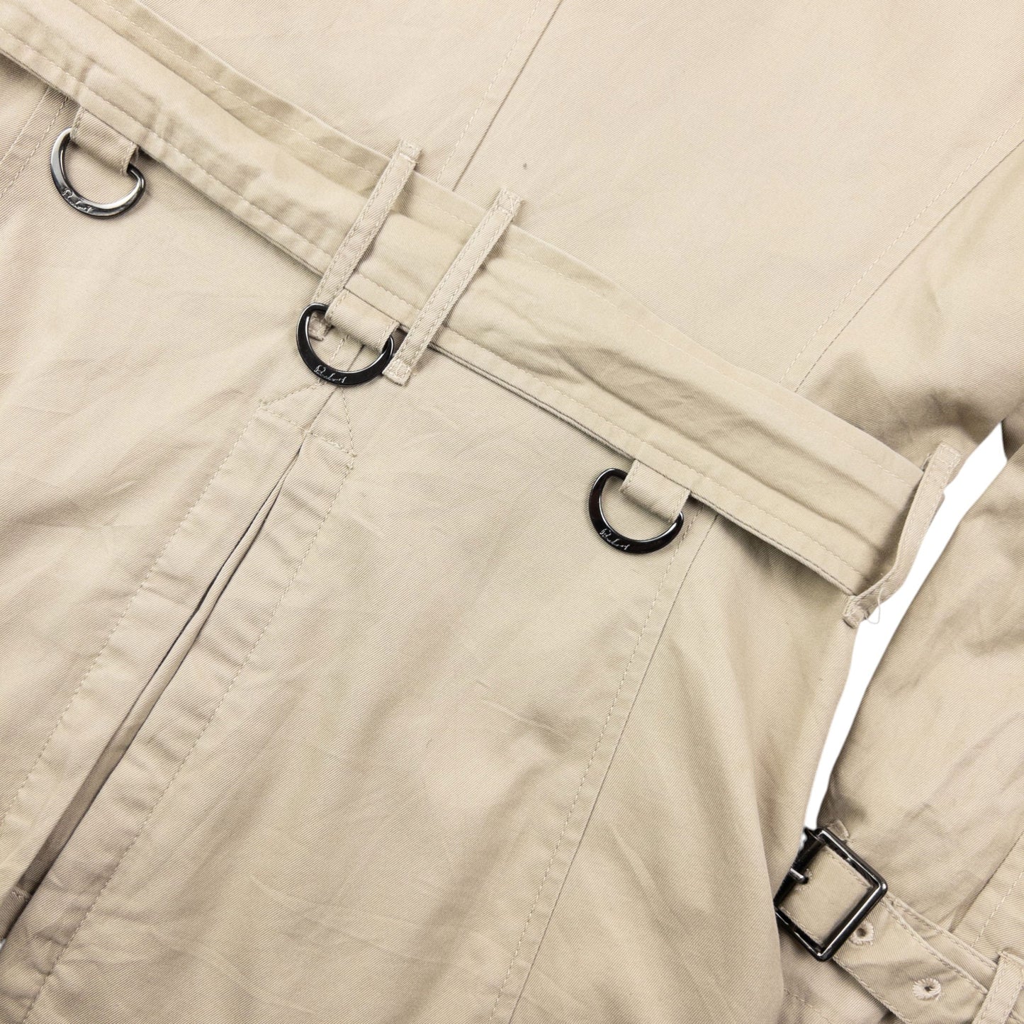 Vintage 2000s Burberry Nova Check Lined Belted Trench Jacket Womens Size M | Medium, Beige
