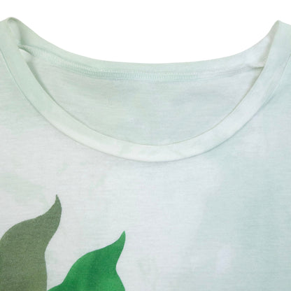 Vintage 90s Yohji Yamamoto Flower Graphic T Shirt Womens Size S | Small, Green