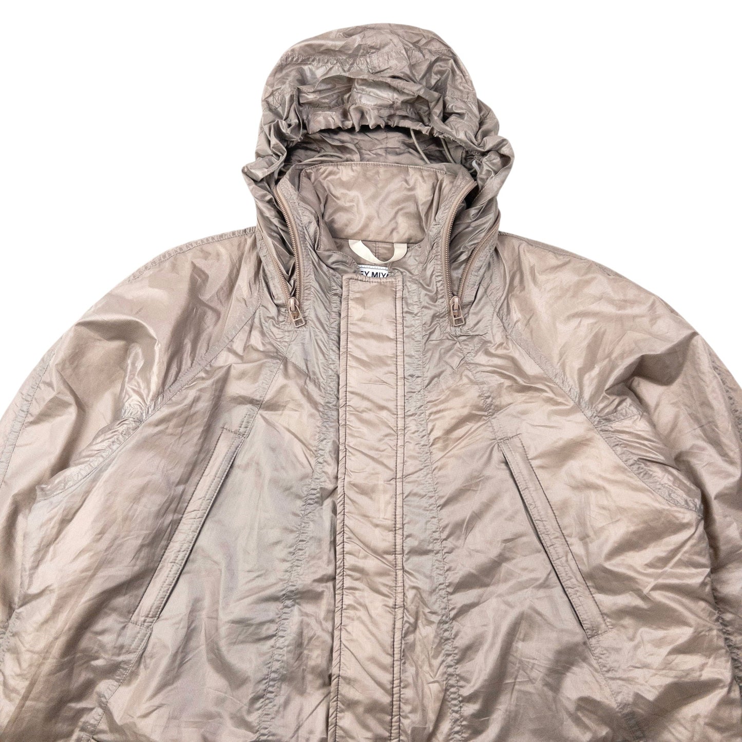 Vintage 2000s Issey Miyake Parachute Zip Up Rain Jacket Size L | Large, Grey