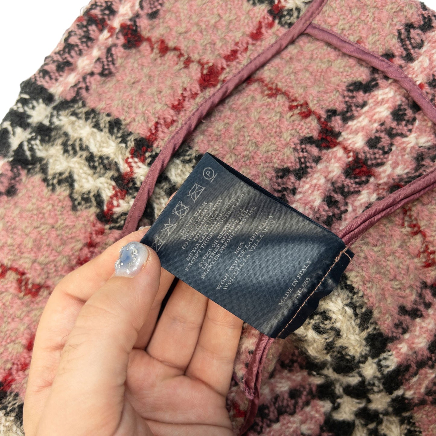 Vintage 2000s Burberry Nova Check Tweed Jacket Womens Size M | Medium, Pink