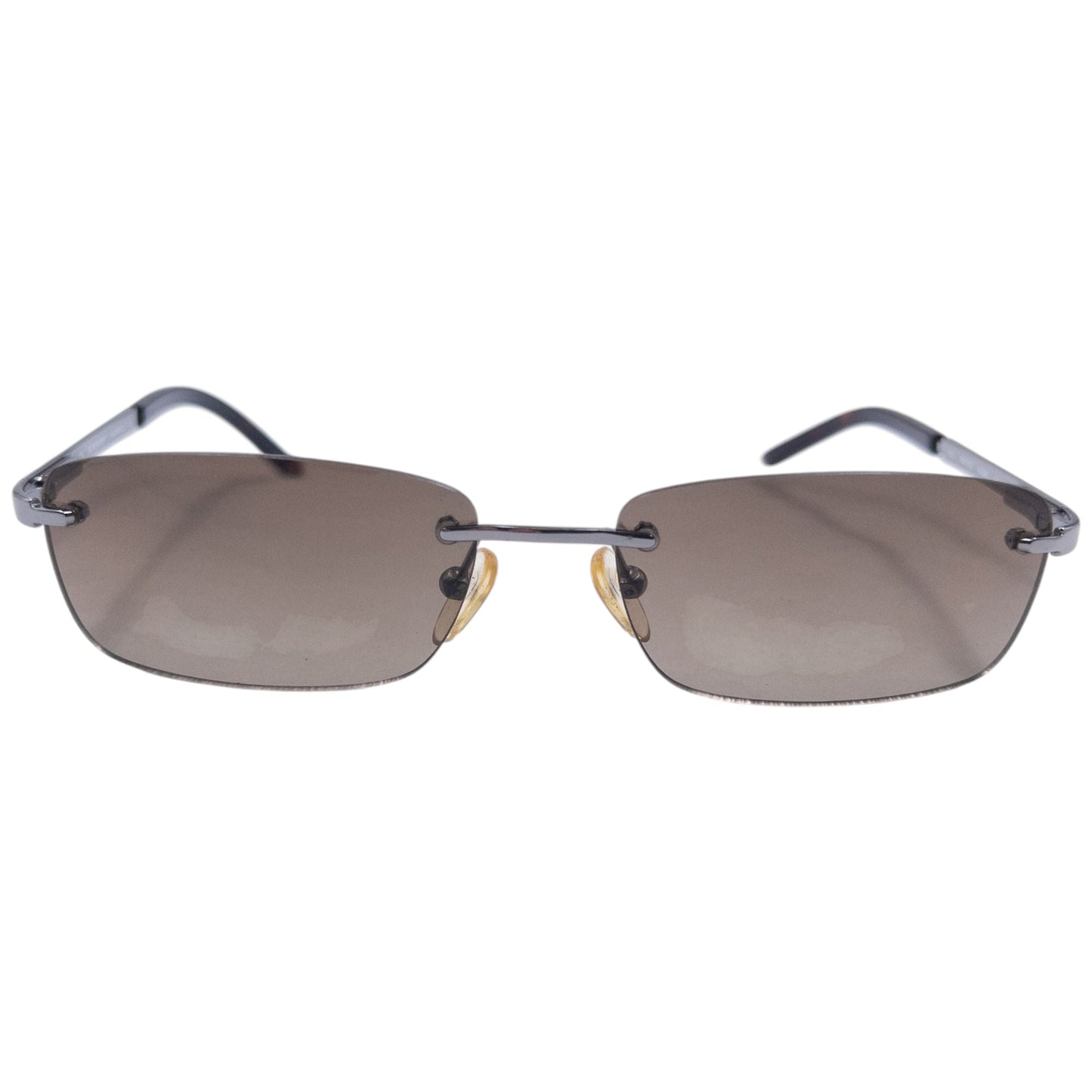 Vintage Burberry Nova Check Rimless Sunglasses