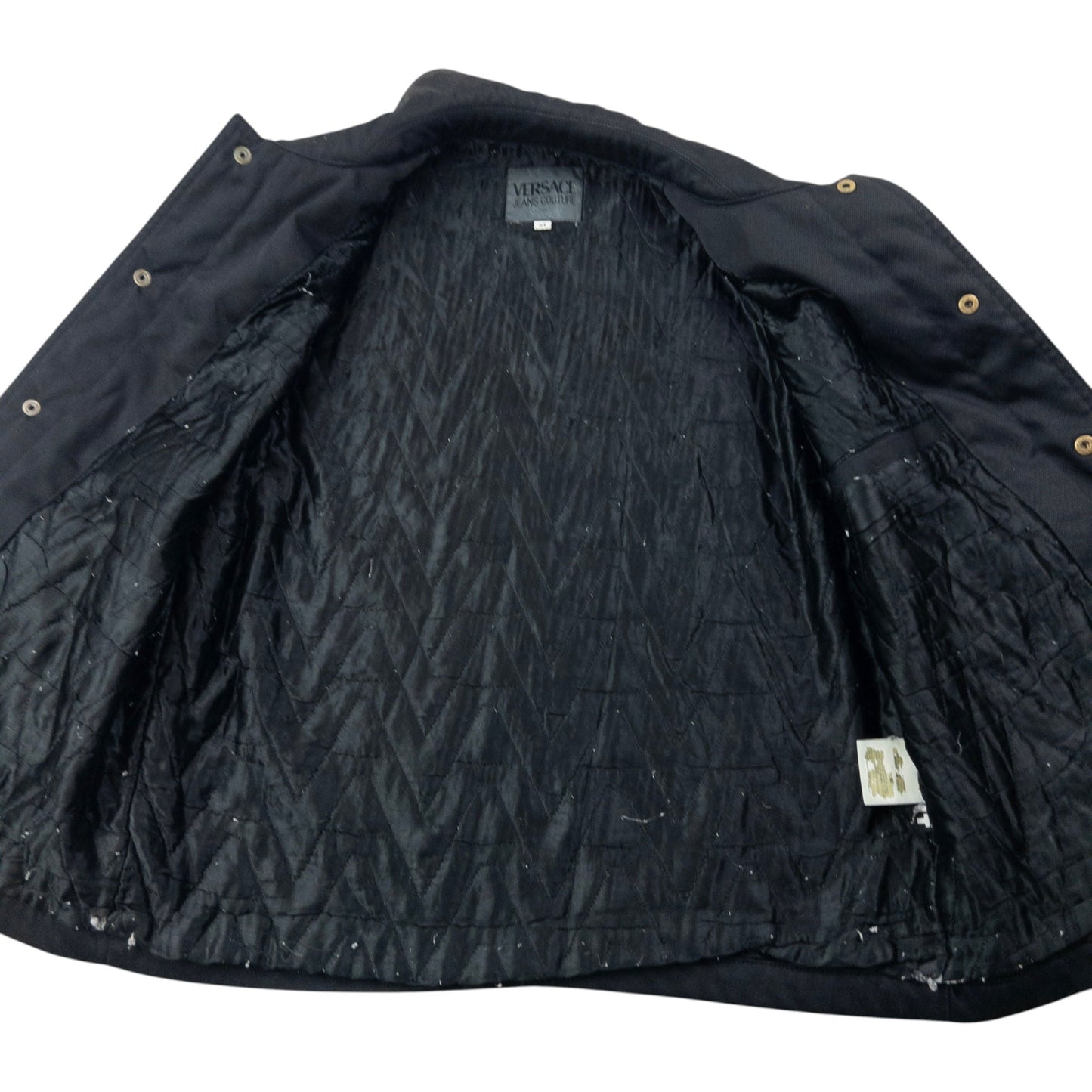 Vintage 2000s Versace Jeans Couture Padded Jacket Size S | Small, Black