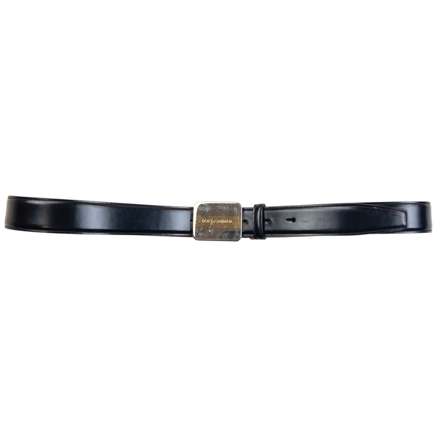 Vintage 2000s Dolce & Gabbana Leather Belt Size XL | O/S, Black