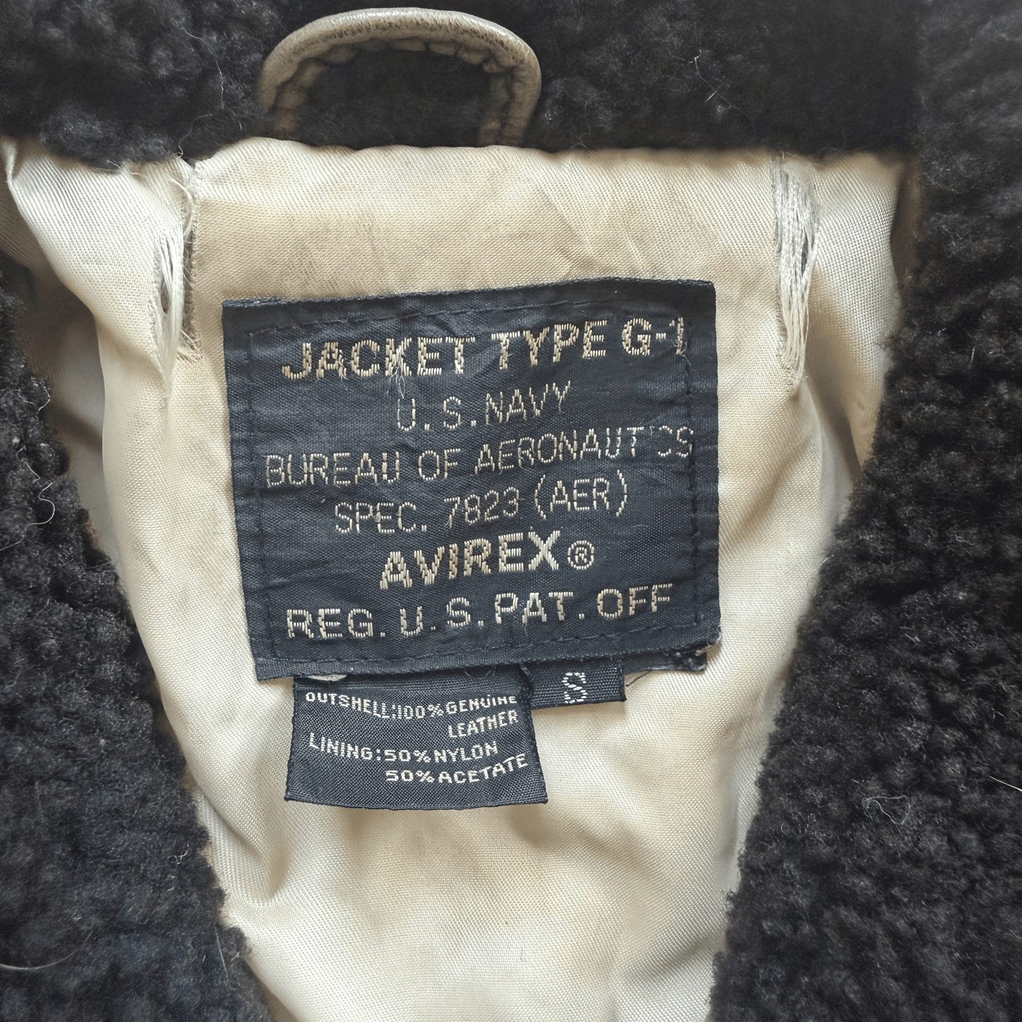 Avirex 1991 'Blue Angels' G-1 Leather Flight Jacket - S / M | S / M, Multicoloured