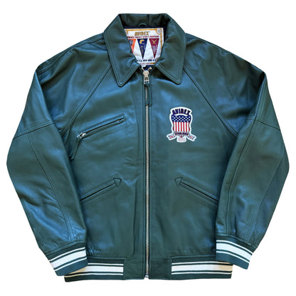 Avirex USA 'Icon' Leather Varsity Jacket - XL