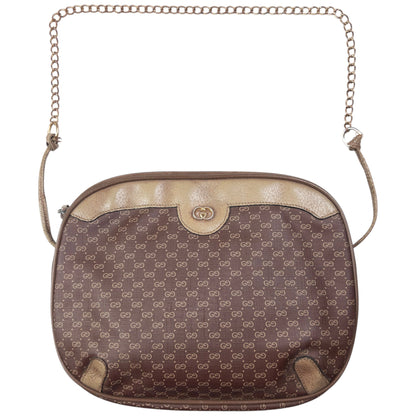 Vintage Gucci Monogram Leather Shoulder Bag