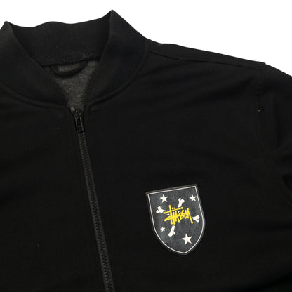 Vintage 2000s Stussy Zip Up Track Jacket Size XL | XL, Black