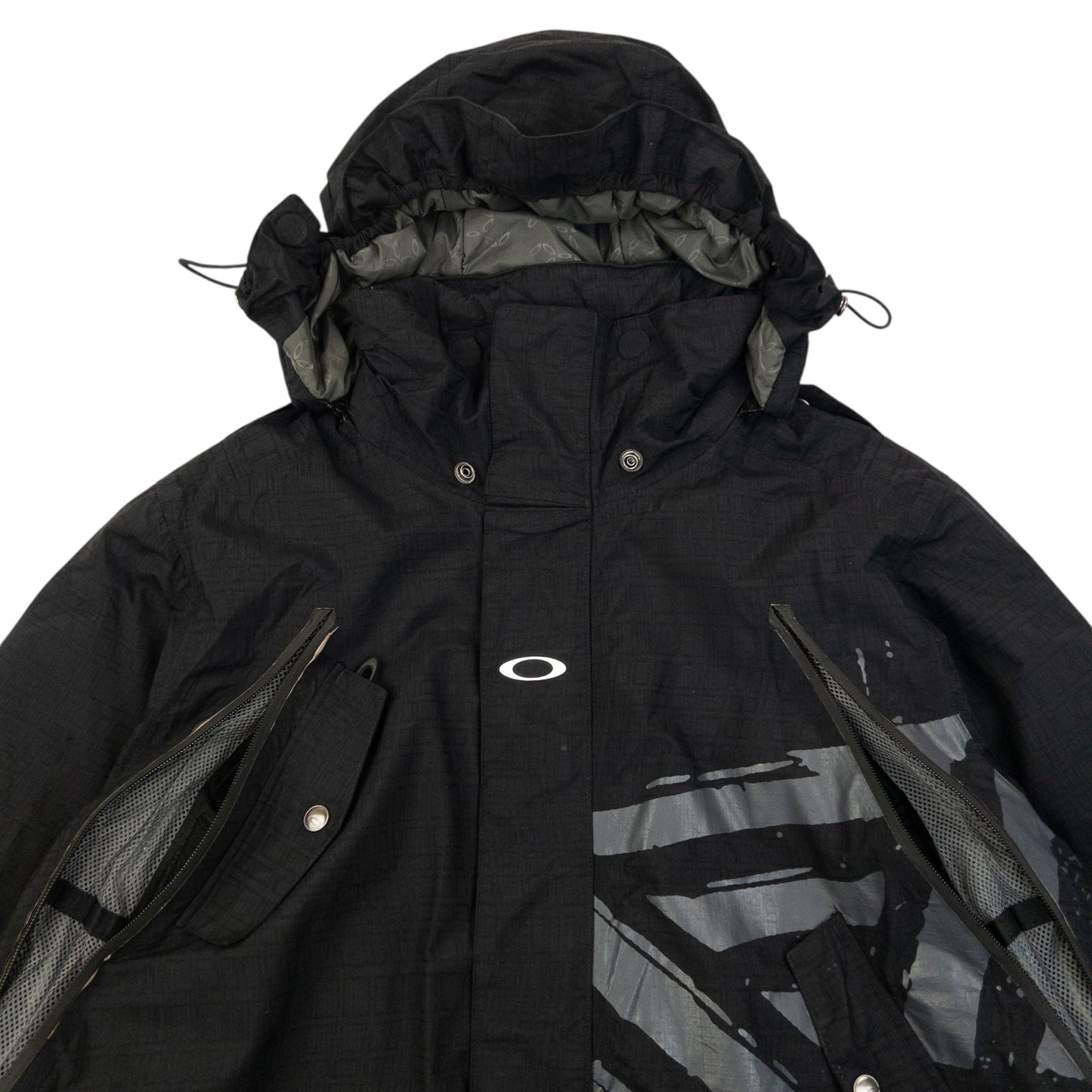 Vintage 2000s Oakley Zip Up Snowboarding Jacket Size XL | XL, Black