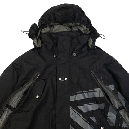 Vintage 2000s Oakley Zip Up Snowboarding Jacket Size XL | XL, Black