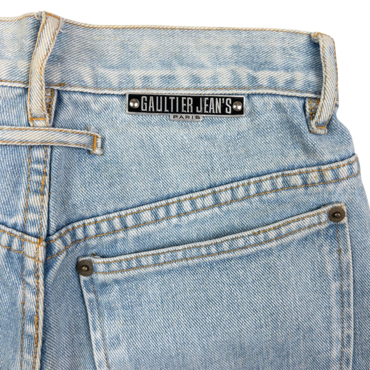 Vintage Gaultier Jean's Embossed Denim Jeans Size W26