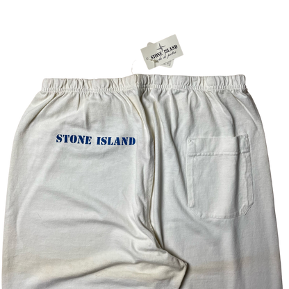 S/S 1989 White & Cobalt Blue Reflective Sweatpants