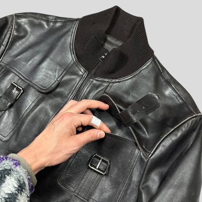 Neil Barrett 00’s Multipocket Buckle Lambs Leather Moto Jacket - L | Default Title, Multicoloured