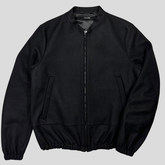 Miu Miu 2008 Wool & Nylon Boxy Bomber Jacket - IT48 (M/L) | Default Title, Multicoloured