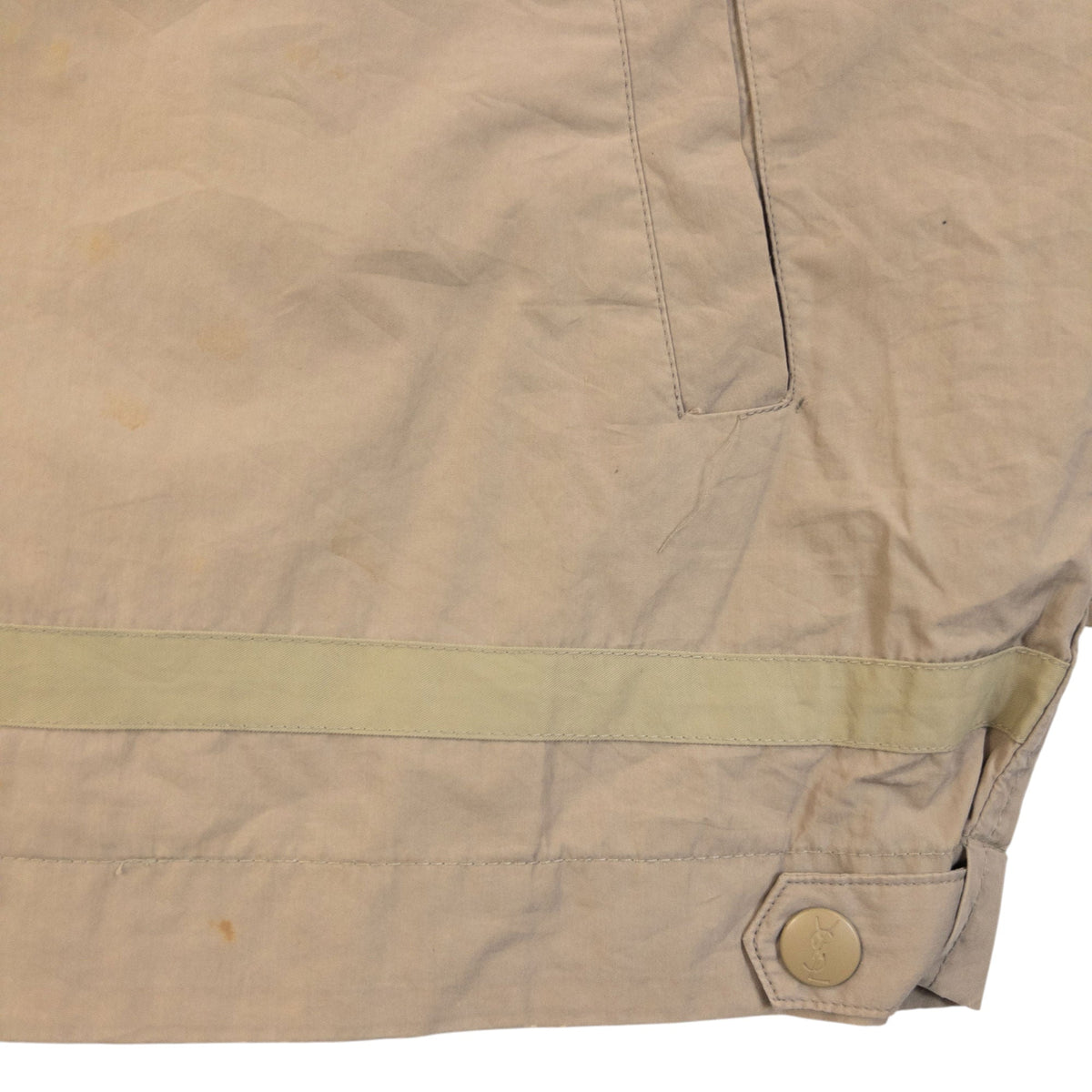 Vintage 90s YSL Yves Saint Laurent Harrington Jacket Size L | Large, Beige