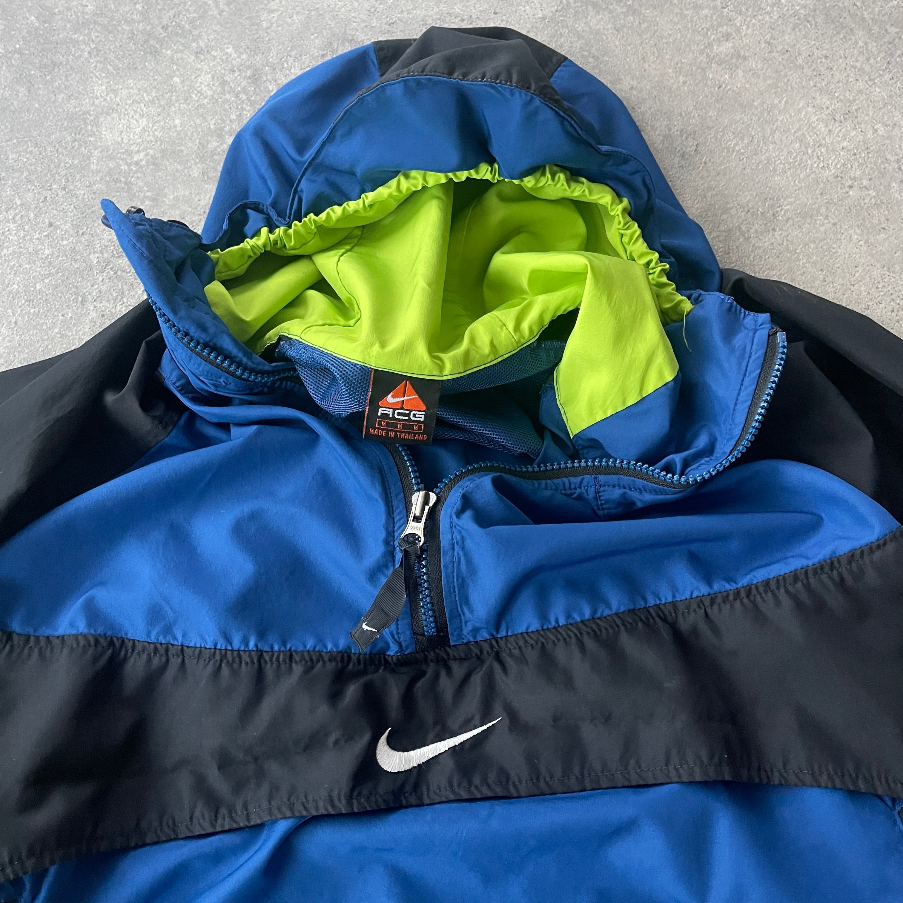 Nike ACG 1990s 1/4 zip technical lightweight packable shell jacket