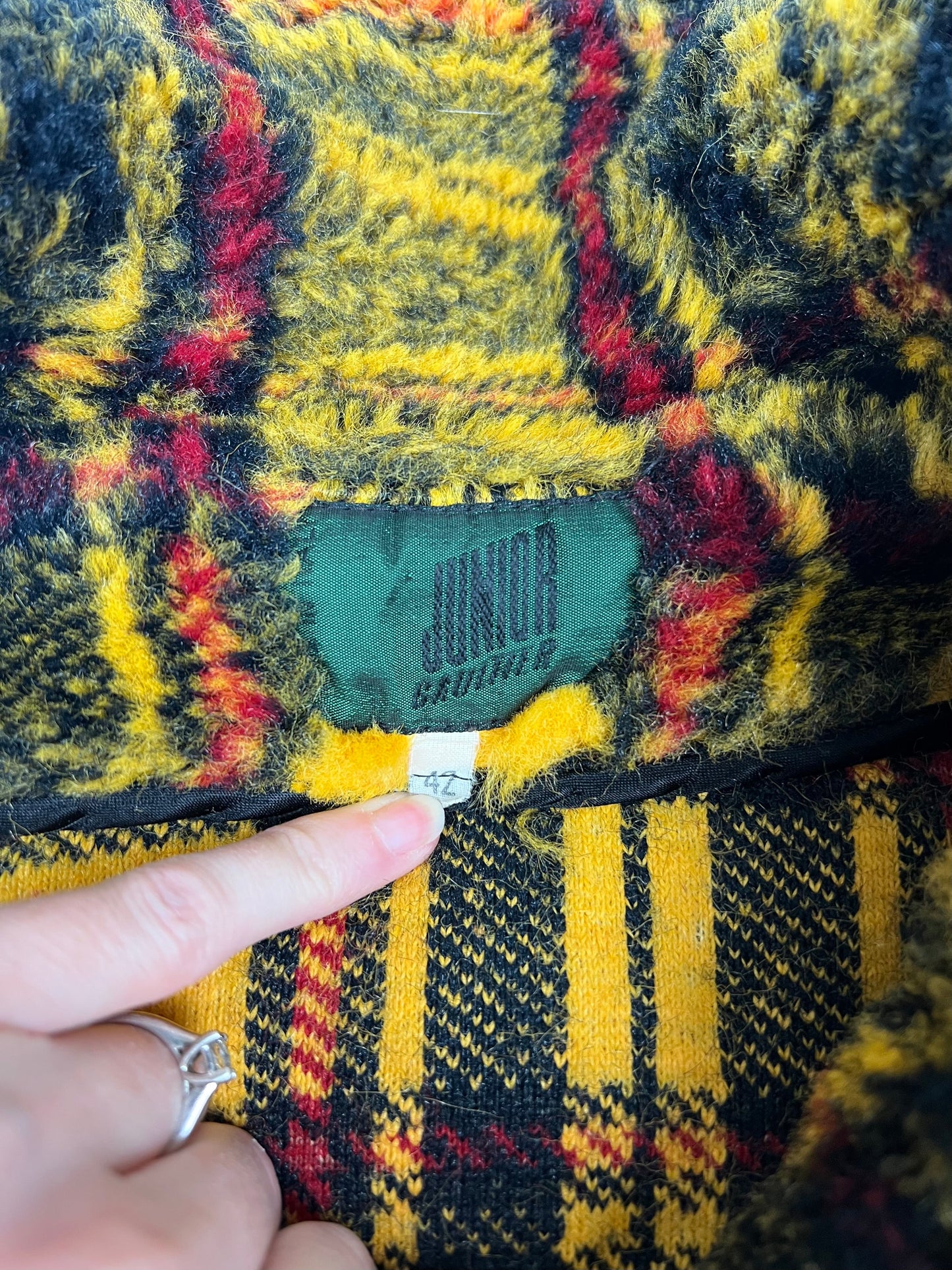 Junior Gaultier F/W 1994 tartan faux fur coat