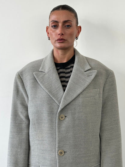 Gianfranco Ferre 1990s Wool Single Breasted Coat - L