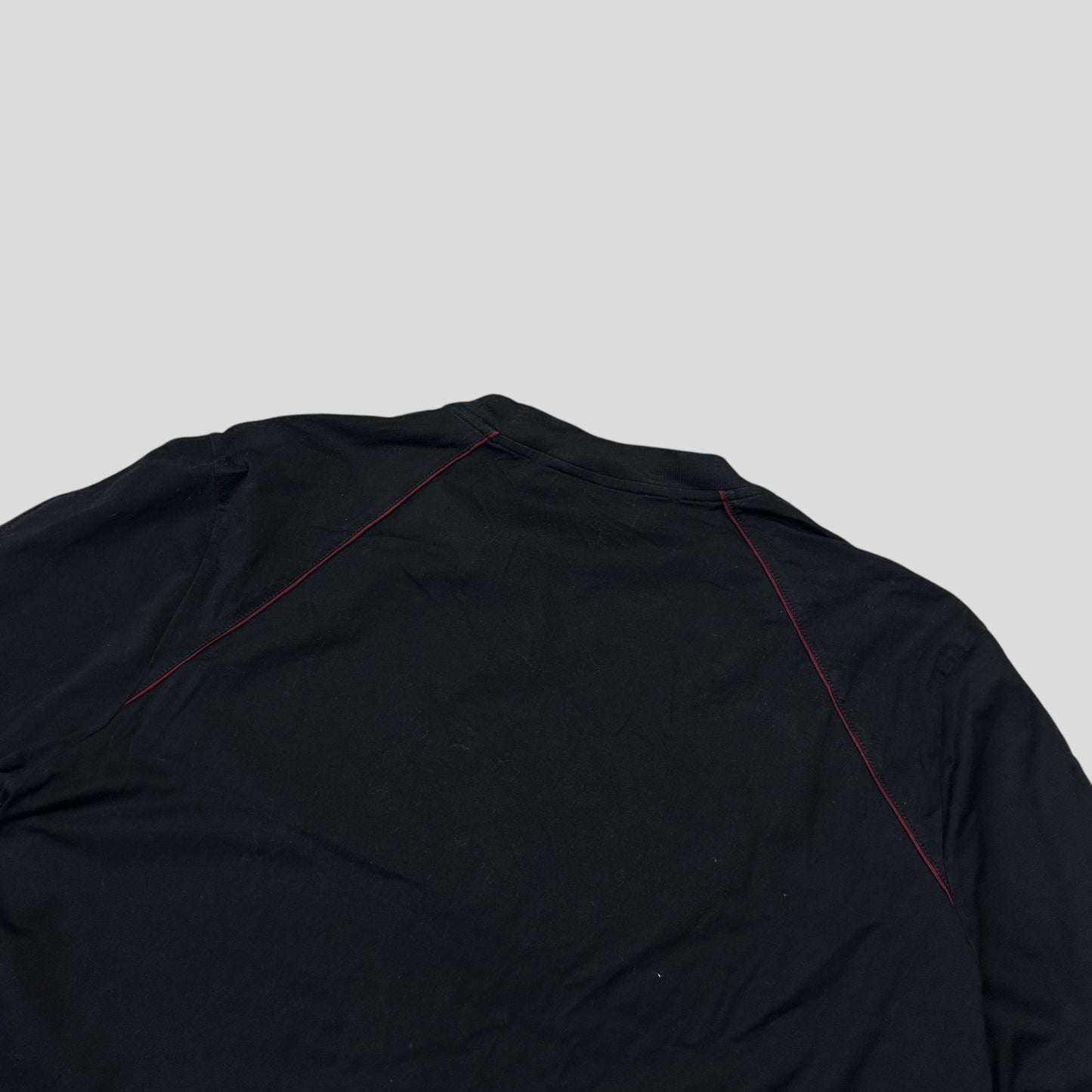 Prada Milano 2018 Red Tab Stash Pocket Piped T-shirt - L | Default Title, Multicoloured
