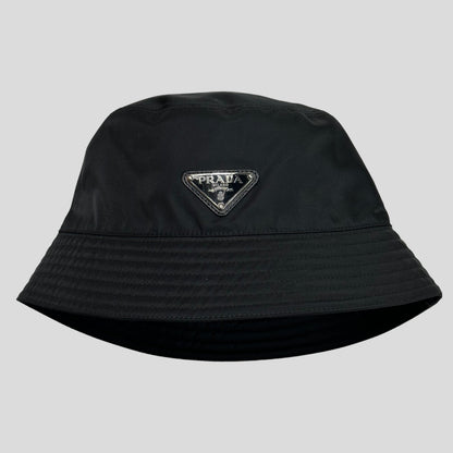 Prada Milano 2020 Re-Nylon Double Logo Bucket Hat - S/M | O/S, Red