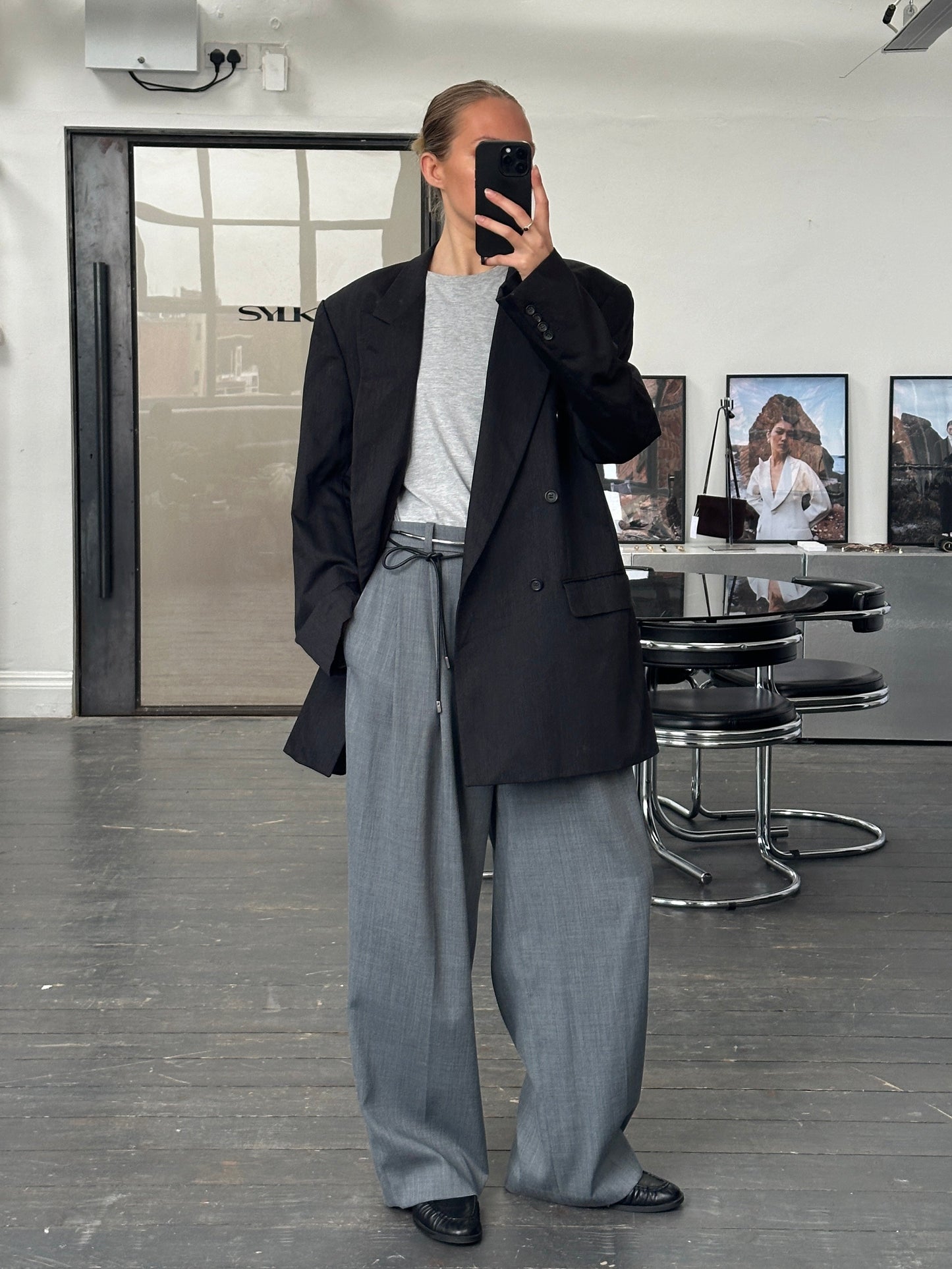 Yves Saint Laurent Pour Homme 1990s Wool Double Breasted Blazer - 44R/XXL