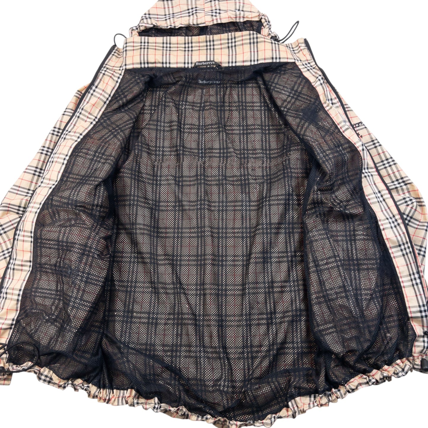 Vintage 90s Burberry Golf Nova Check Packable Jacket Size XL | XL, Multicoloured