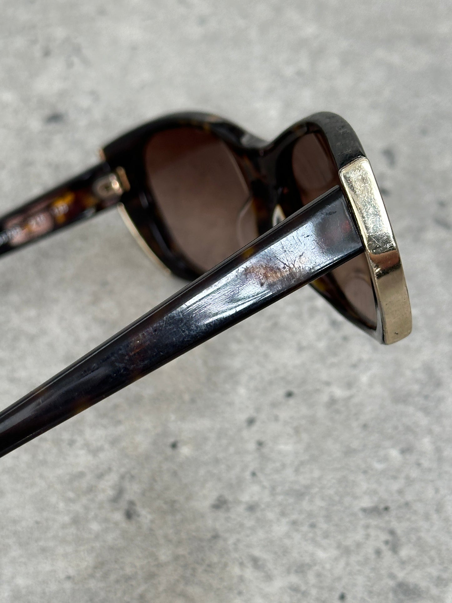 Jil Sander 2000s Tortoiseshell Rectangular Logo Sunglasses