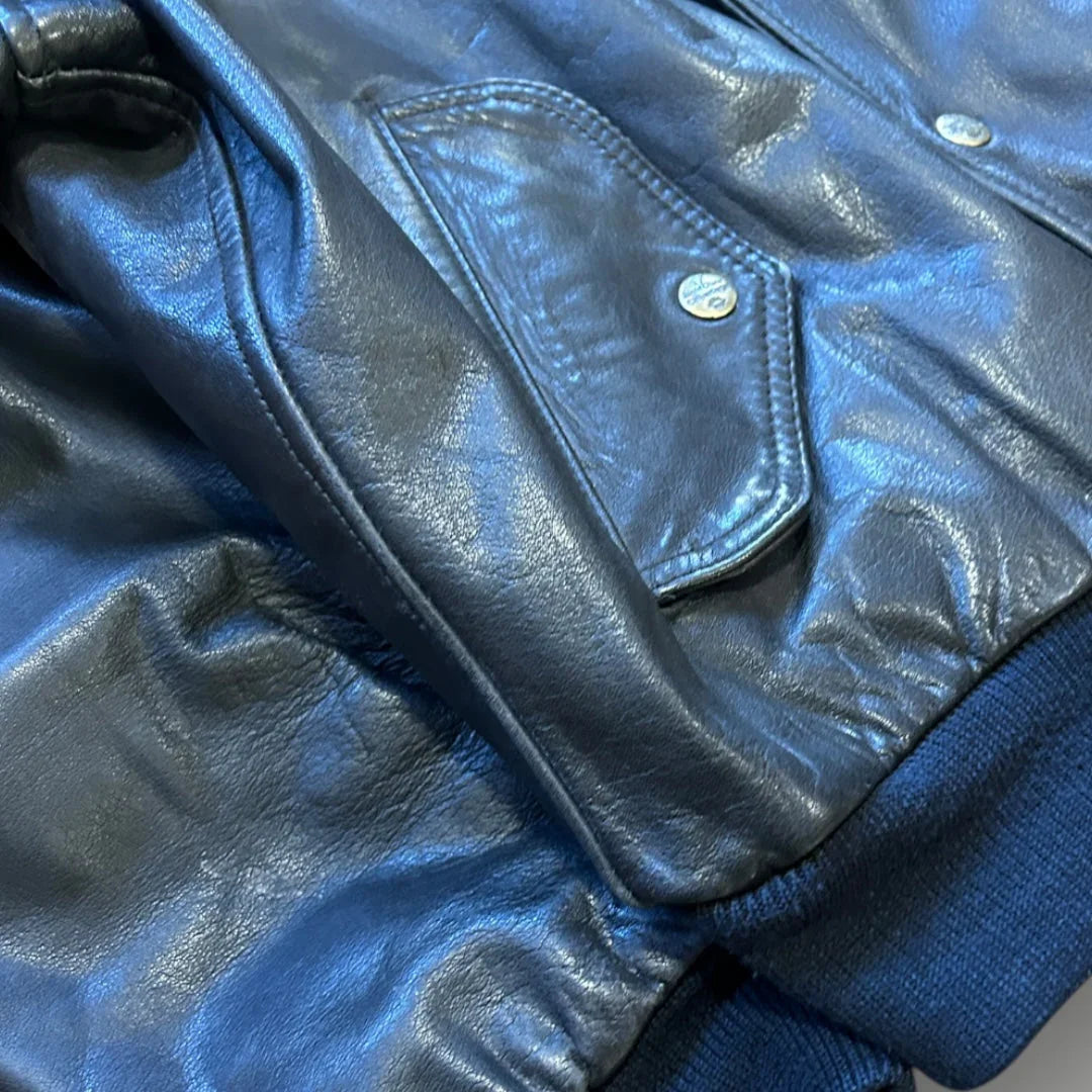 Chevignon 90's Leather Flight Jacket S/M