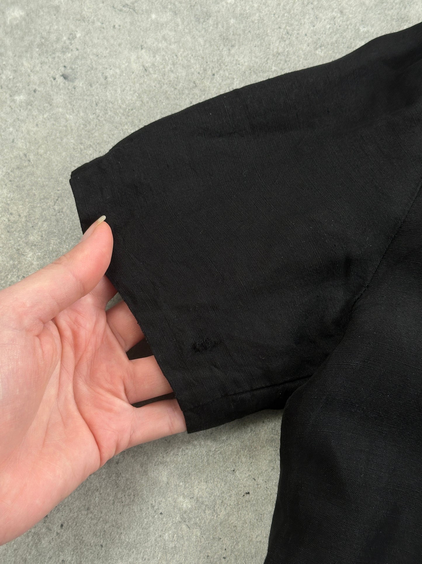 Pierre Balmain 90s Linen Short Sleeve Fitted Blazer - M