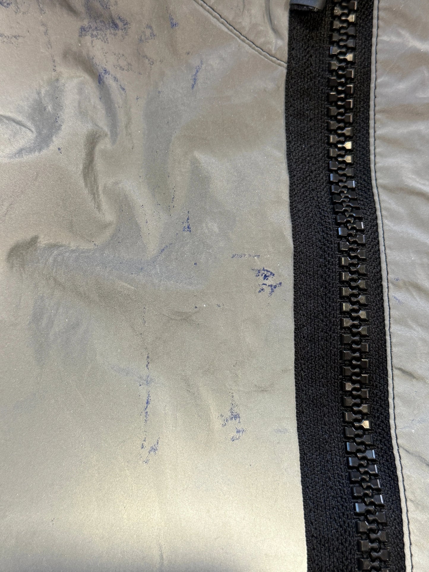 Stone Island SS/17 Black Garment Dyed Plated Reflective Mussola Gommata Jacket XXL